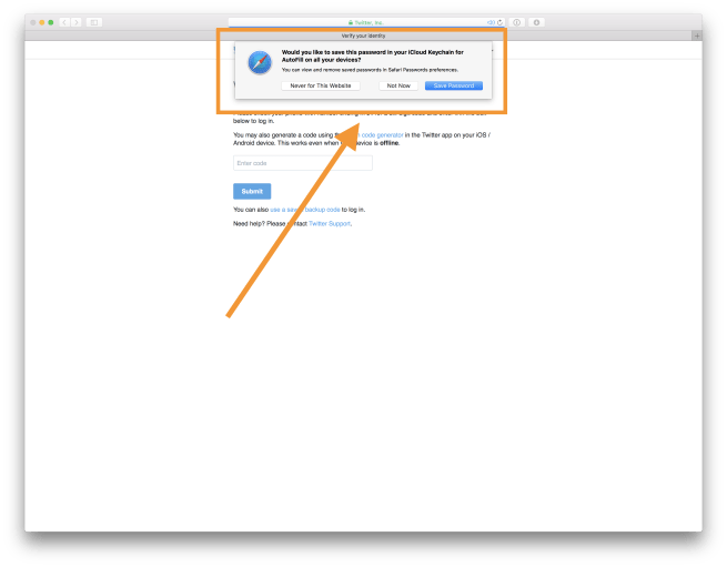 macOS Safari iCloud Keychain User Credentials