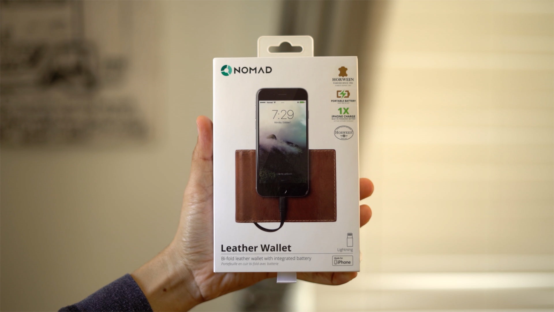 Hands-on with Nomad's Horween leather wallets with integrated battery and  Lightning cable [Video] - 9to5Mac