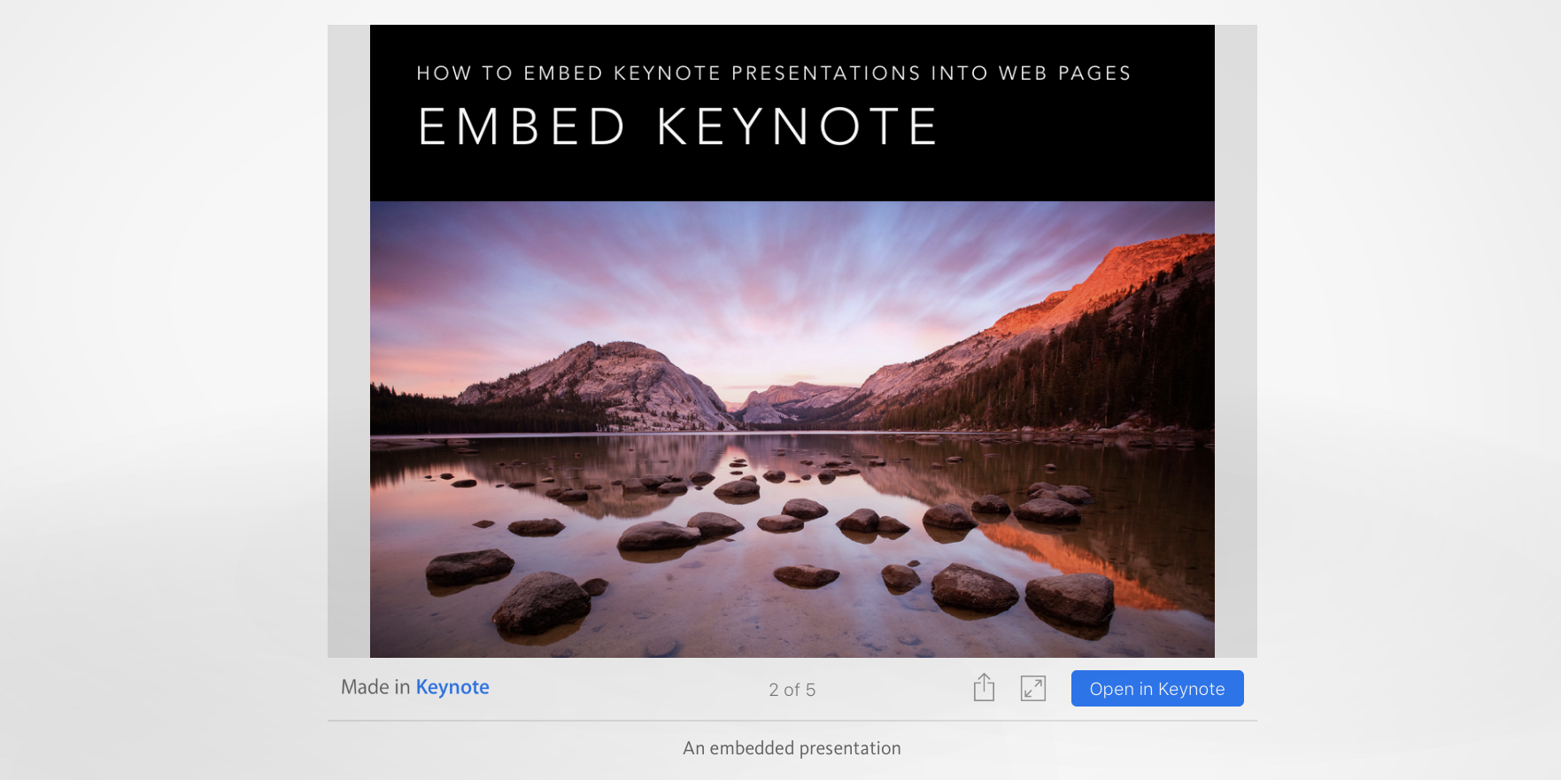 embed website in keynote presentation