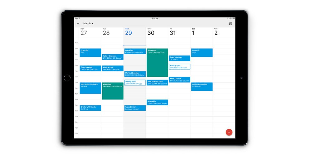 ipad calendar app for design