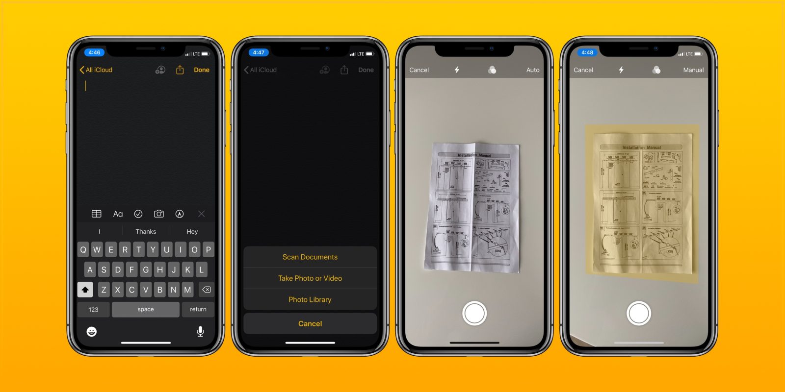 iOS: How to scan documents with the Notes app -