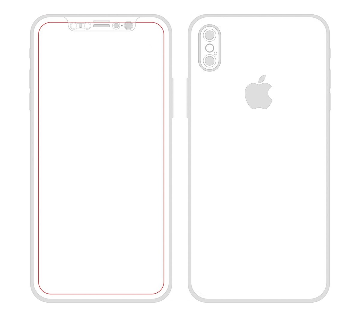 iPhone 8 dummy model surfaces with edge-to-edge display, no rear 