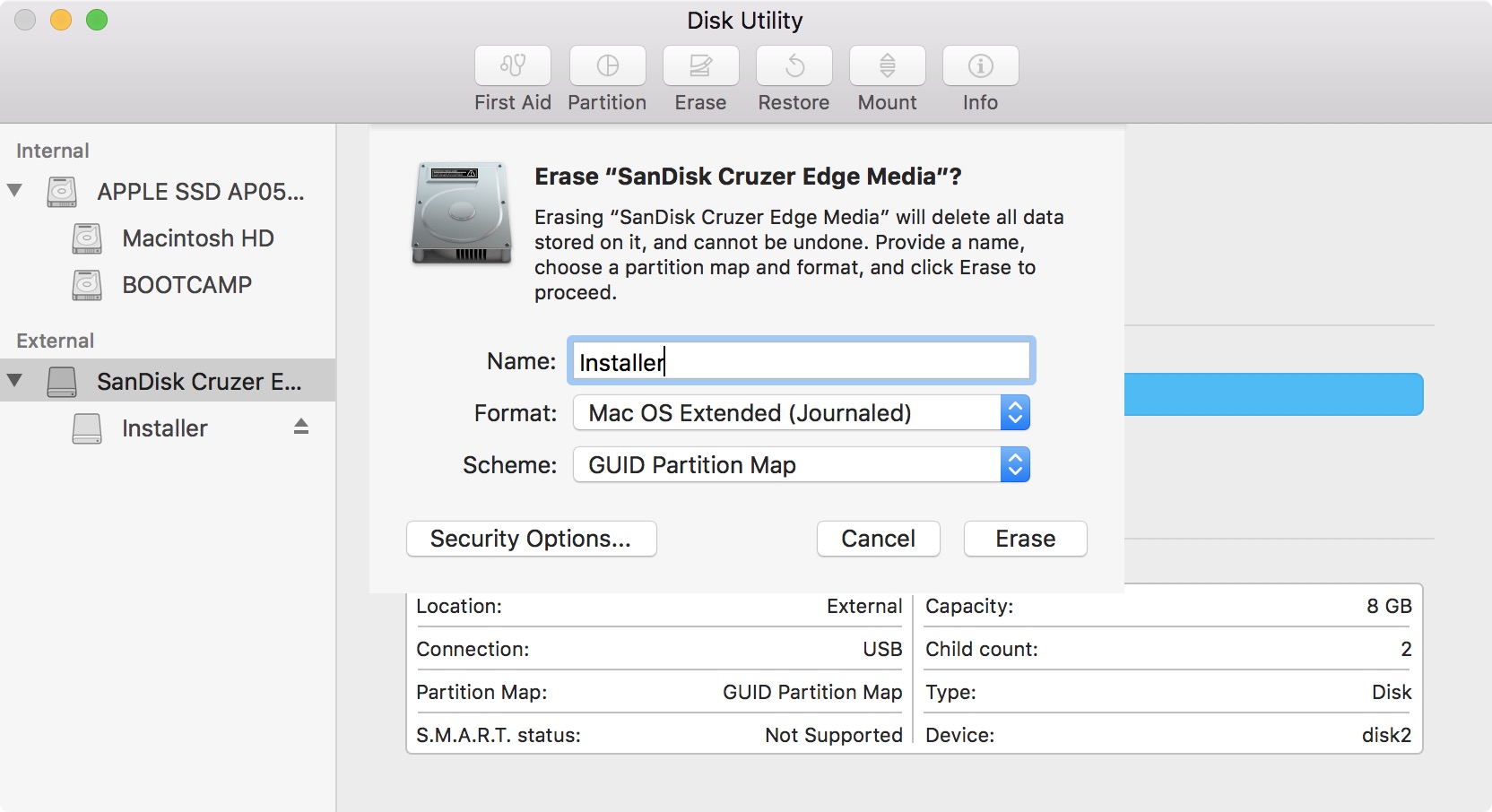 disk utility for mac osx sierra