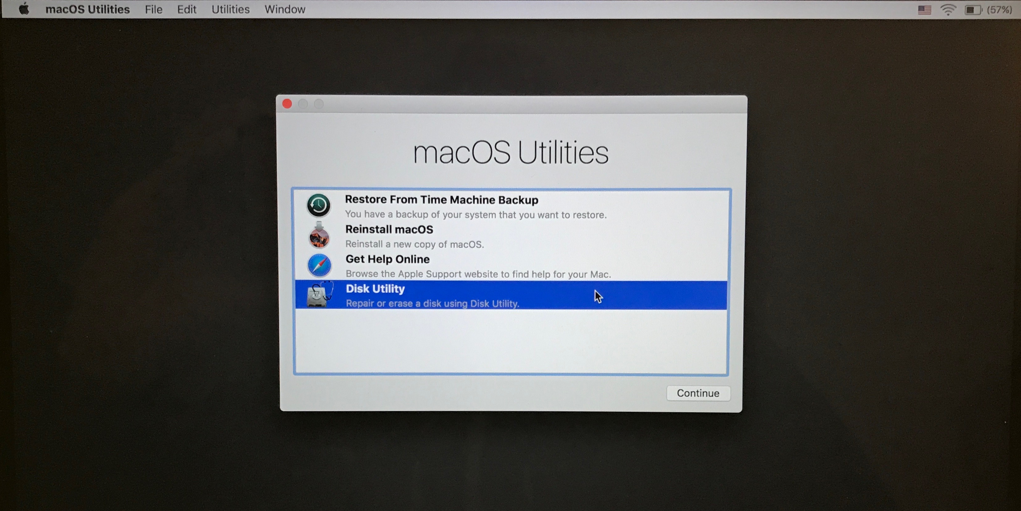 macbook pro os x factory reset