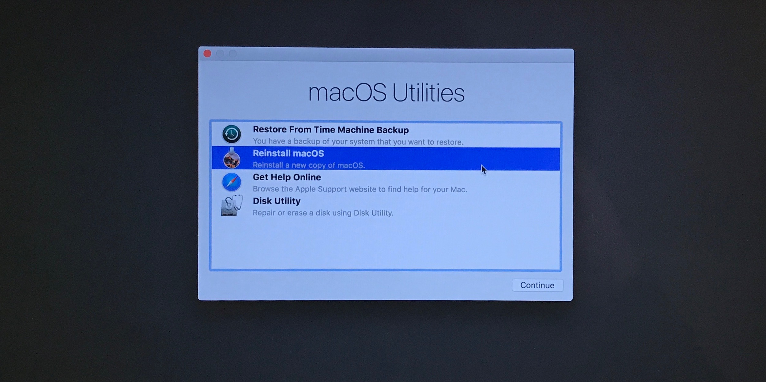 reset macbook pro to factory settings without password