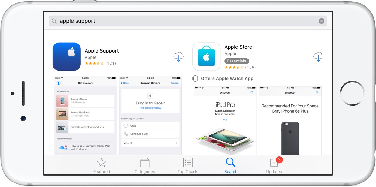 Image showing the Apple Support app on the App Store