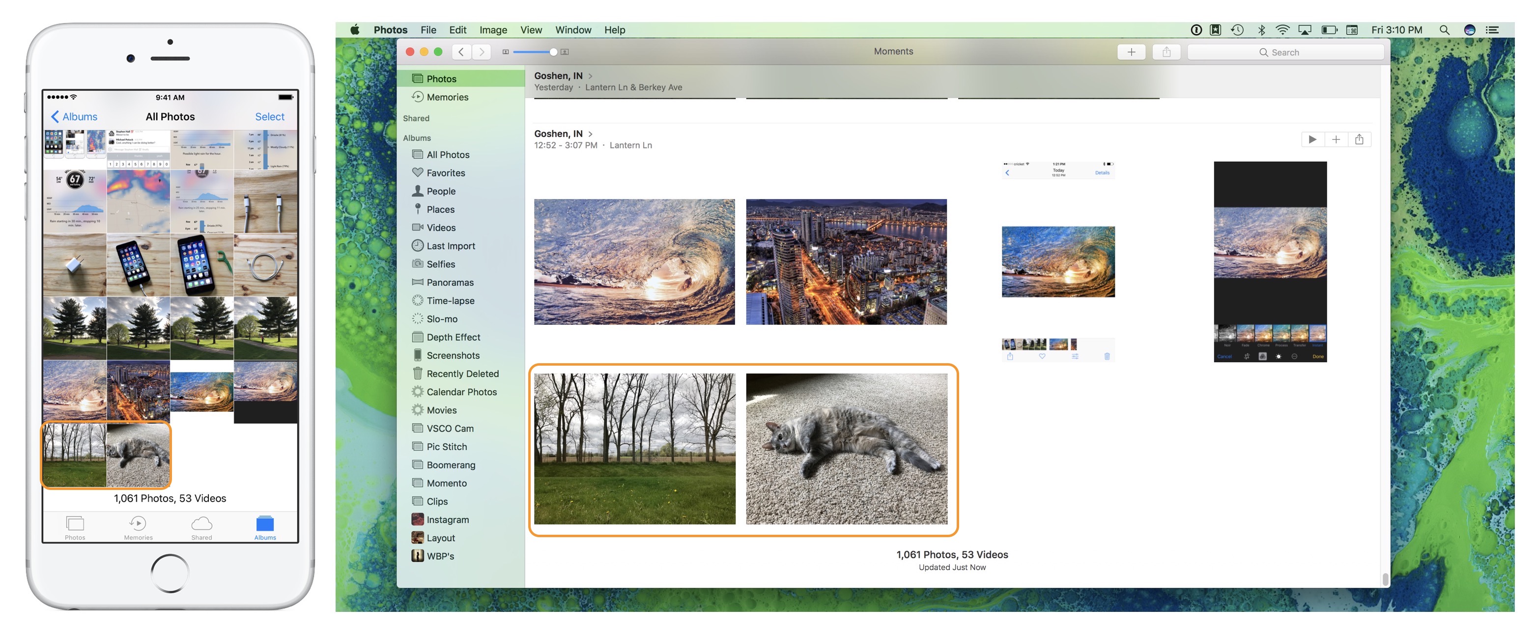 Image showing Photos on iPhone and Mac
