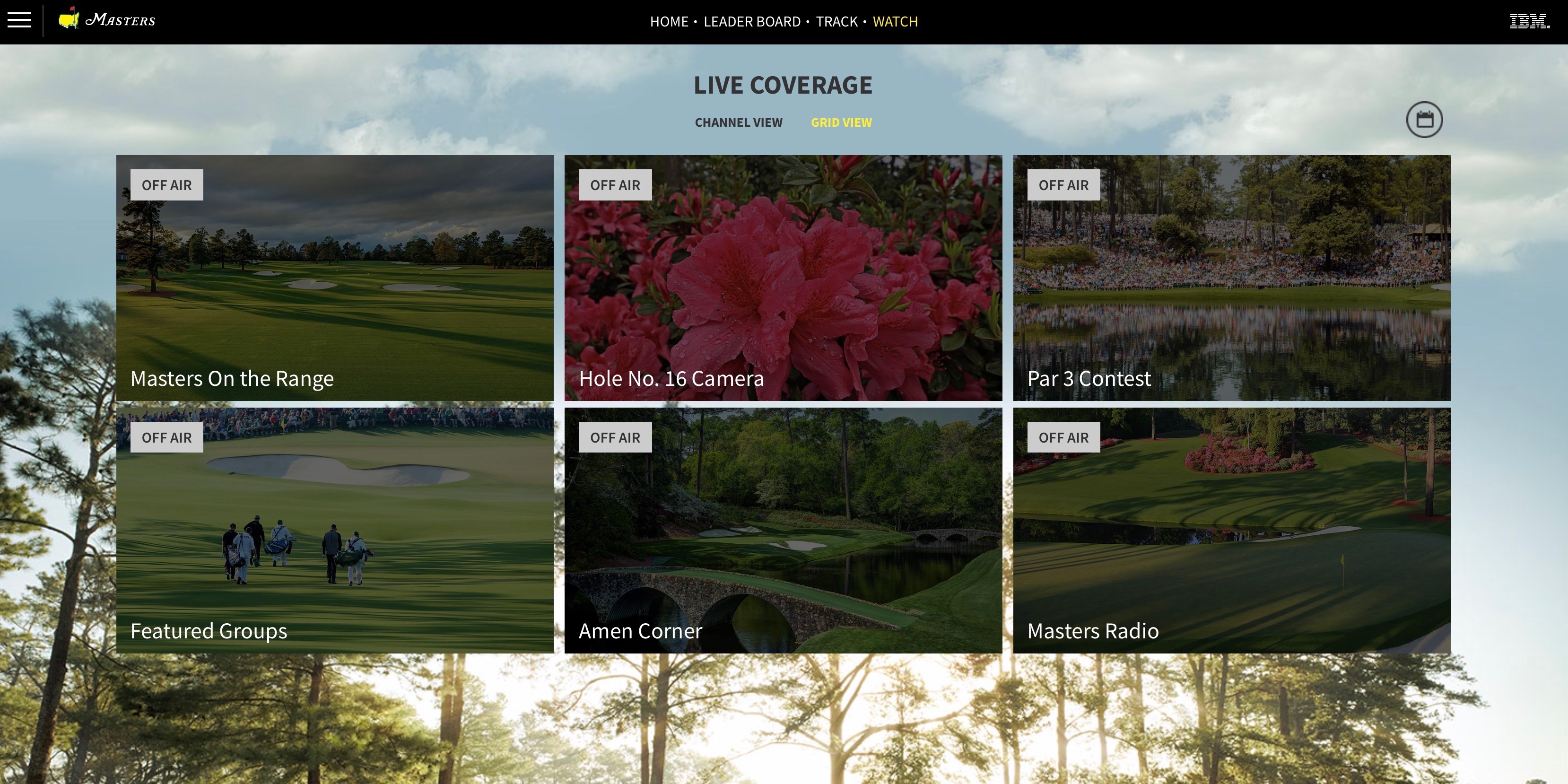 masters live tv coverage
