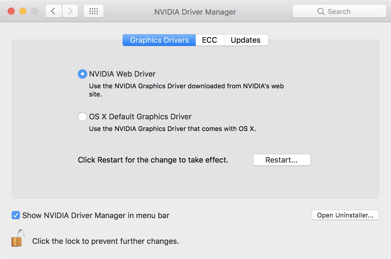 Nvidia graphics driver mac