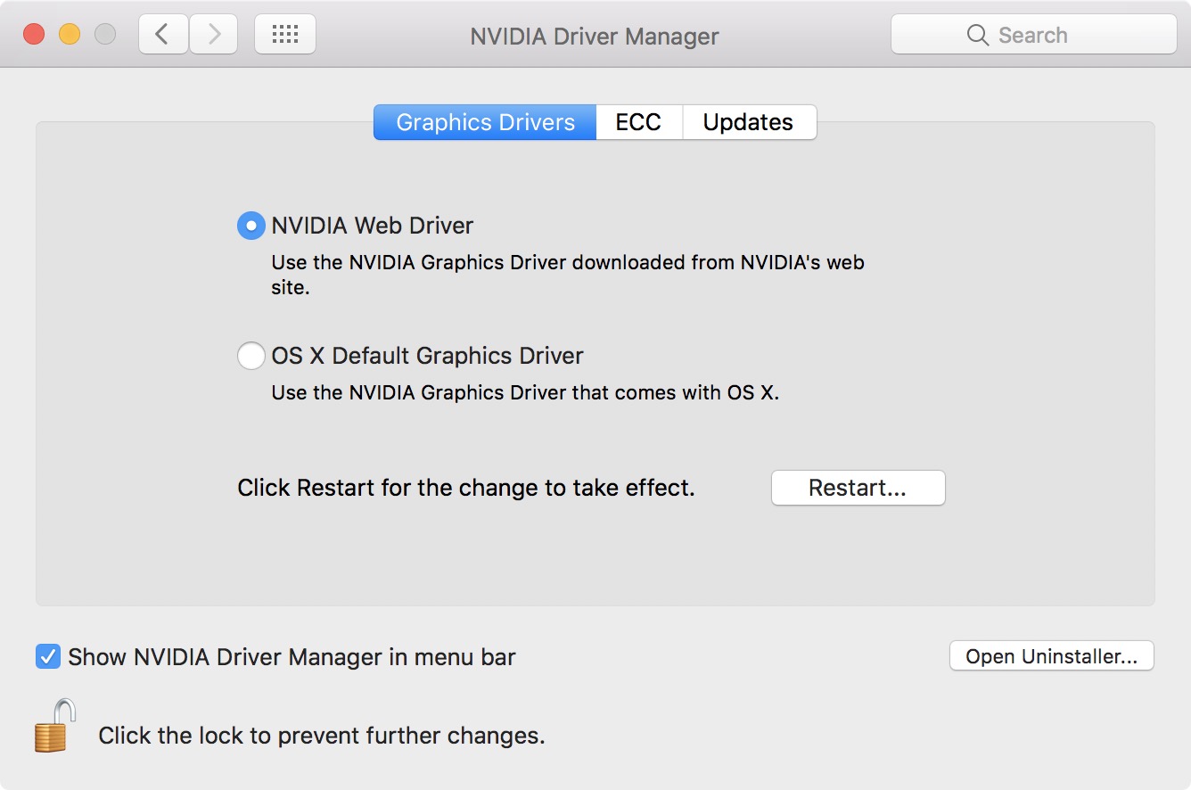 nvidia drivers for mac