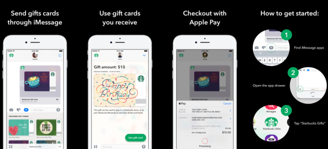 Starbucks for iPhone adds iMessage app for sending gift