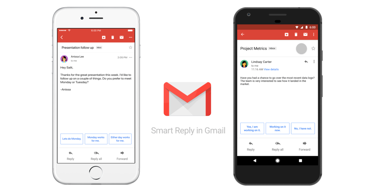 Gmail for iOS adds Inbox-style 'Smart Reply' feature with quick reply ...