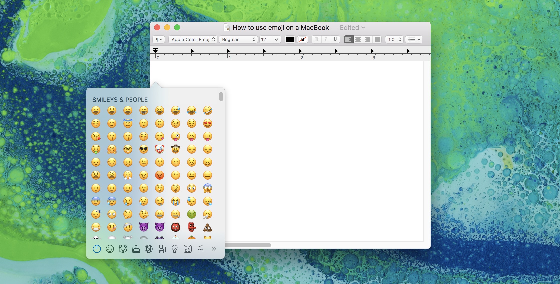 Image showing emoji on a Mac