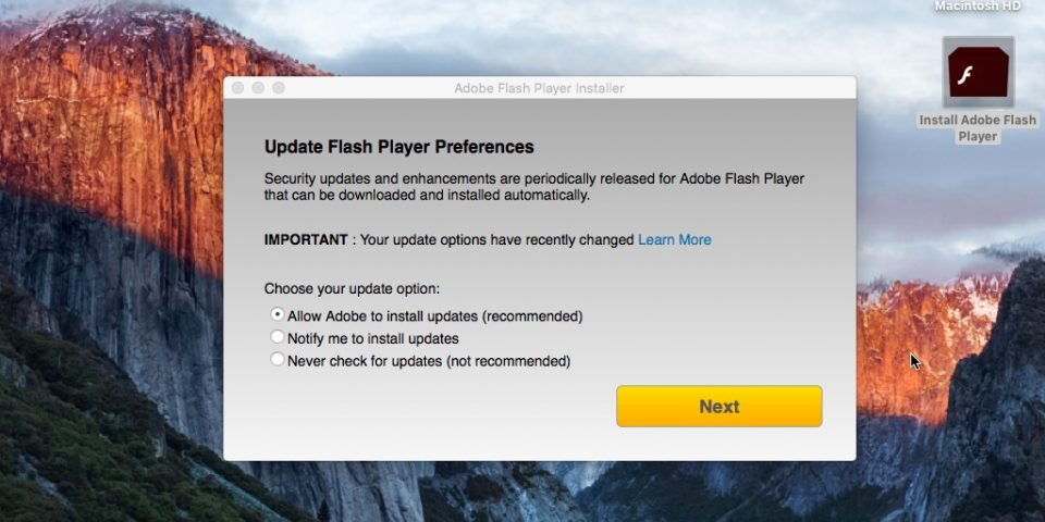 Snake Adobe Flash Player malware on macOS
