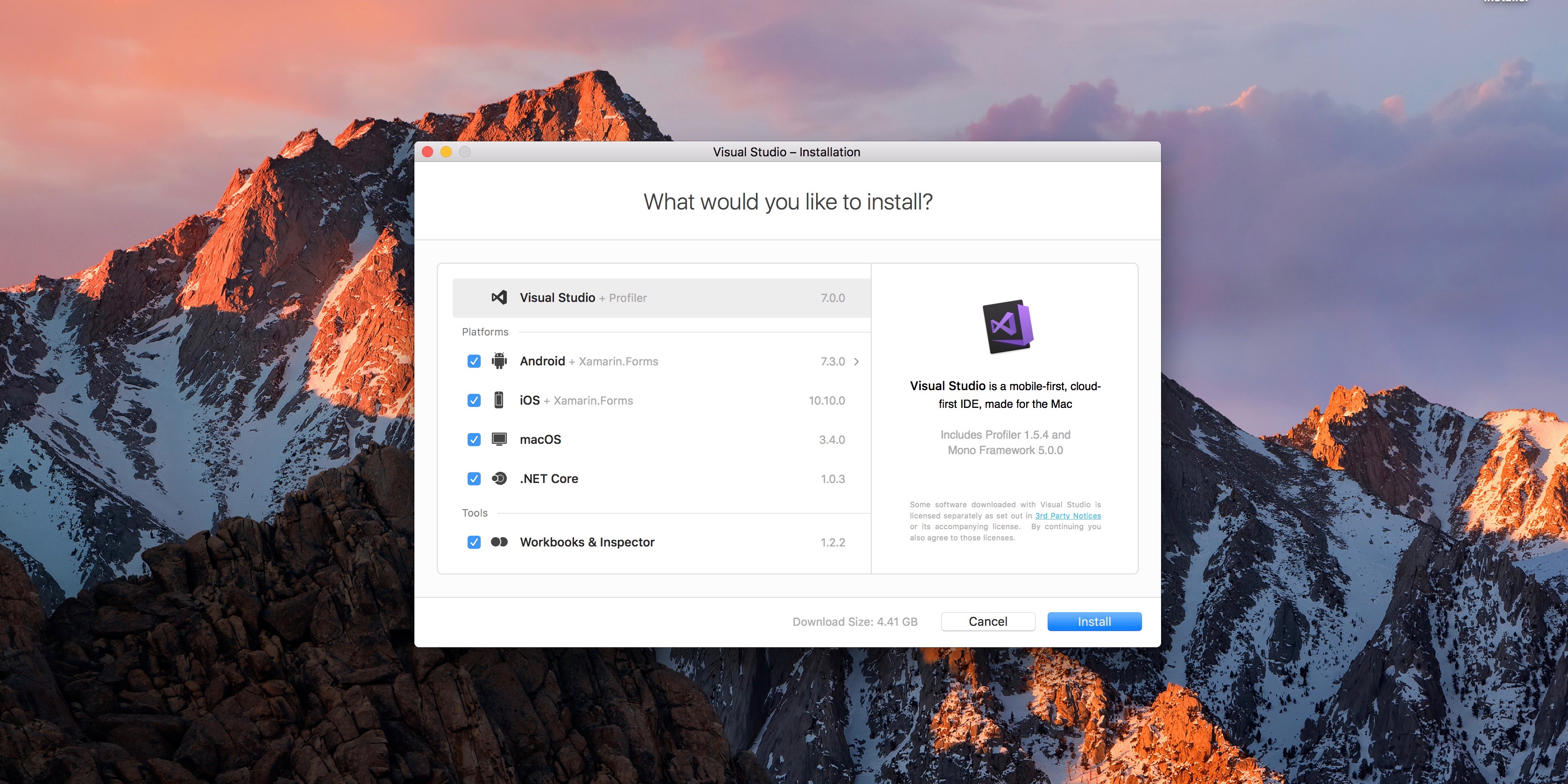 visual studio for mac differences