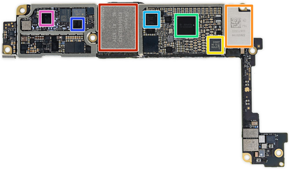 plus iphone schematic 8 diagram in Apple the up iPhone's chip opening to access NFC (some)