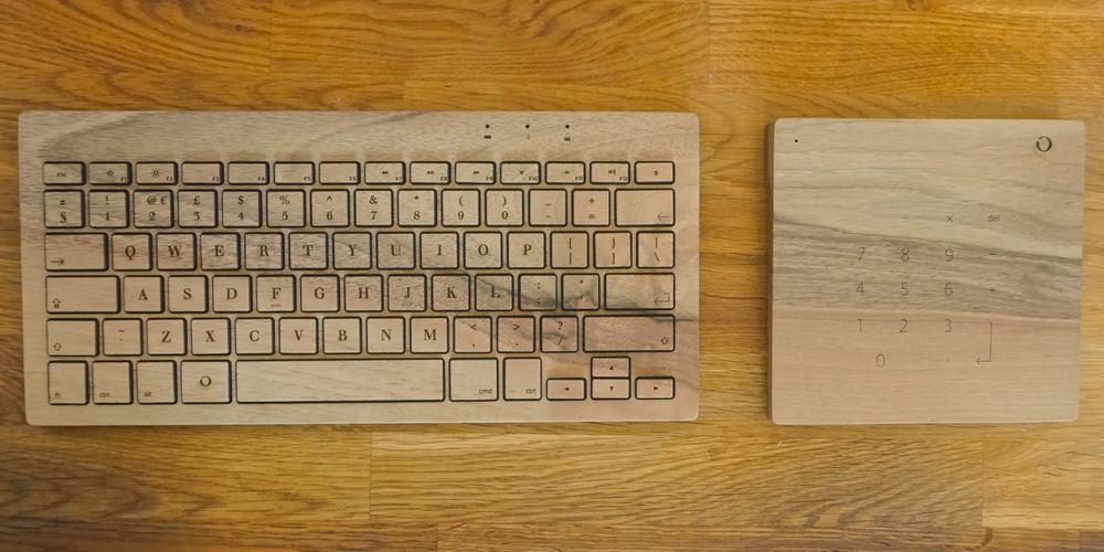 wooden apple keyboard