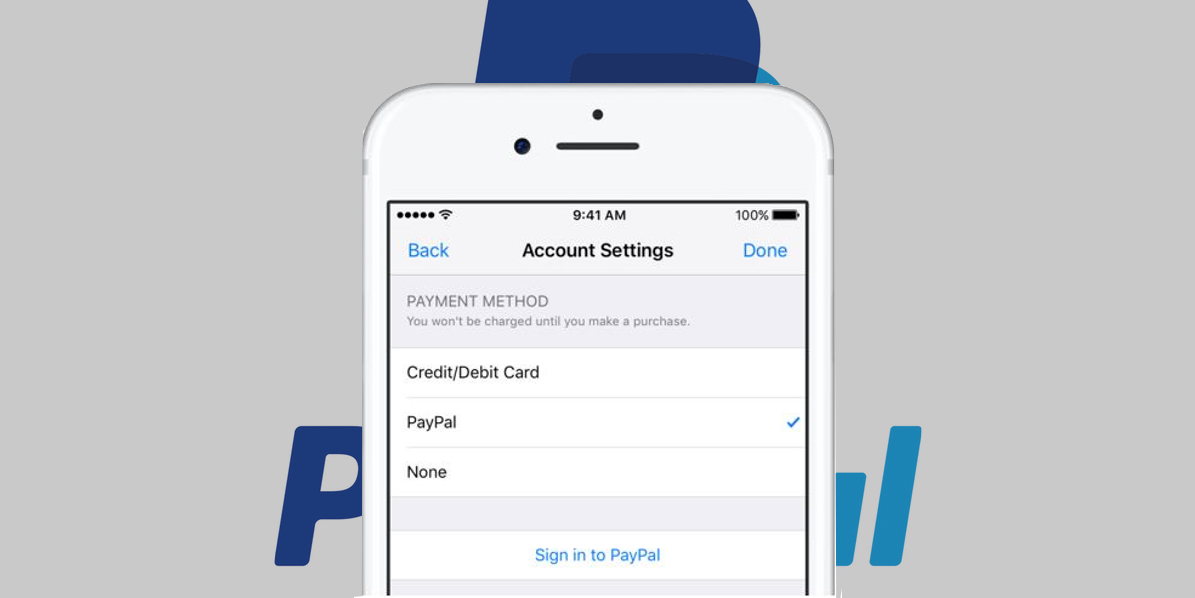 paypal apple app payment itunes adds option