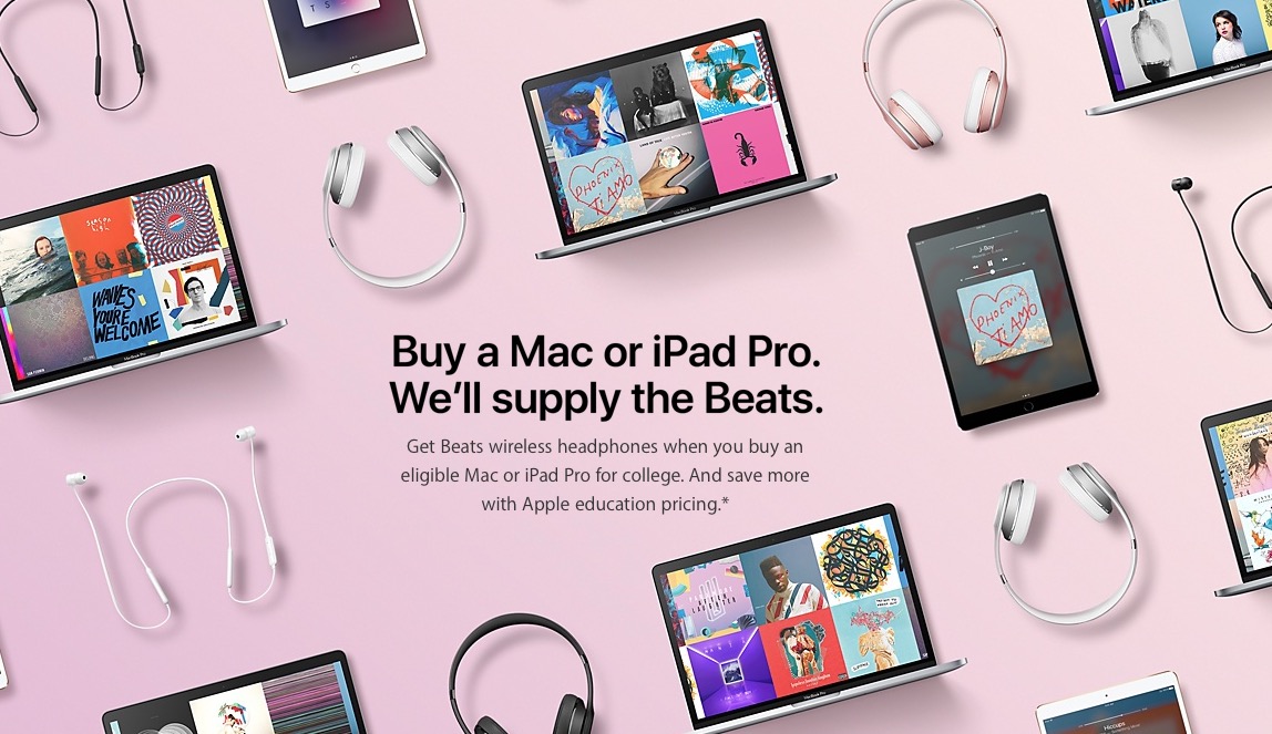 Apple 17 Back To School Deal Free Beats Headphones With Select Mac And Ipad Pro Purchases 9to5mac