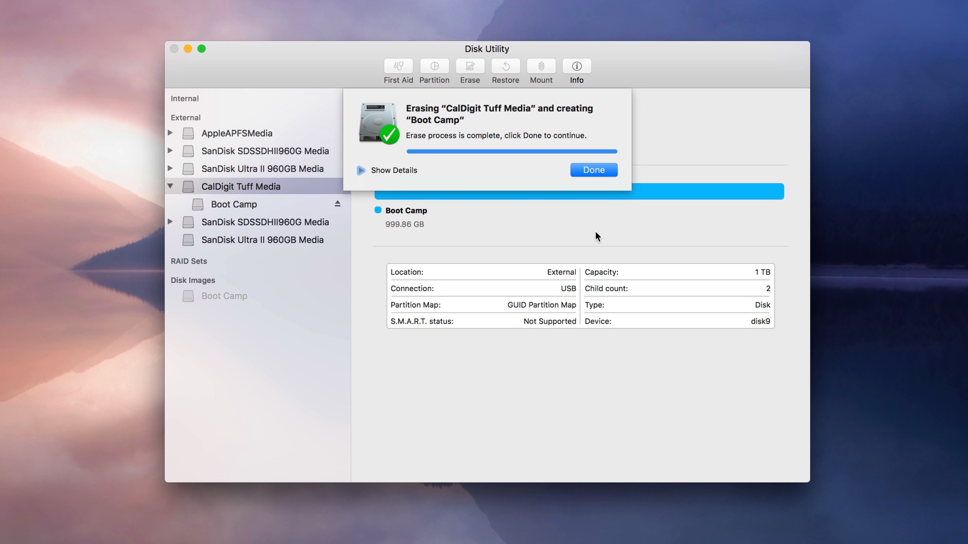 windows format external drive for mac