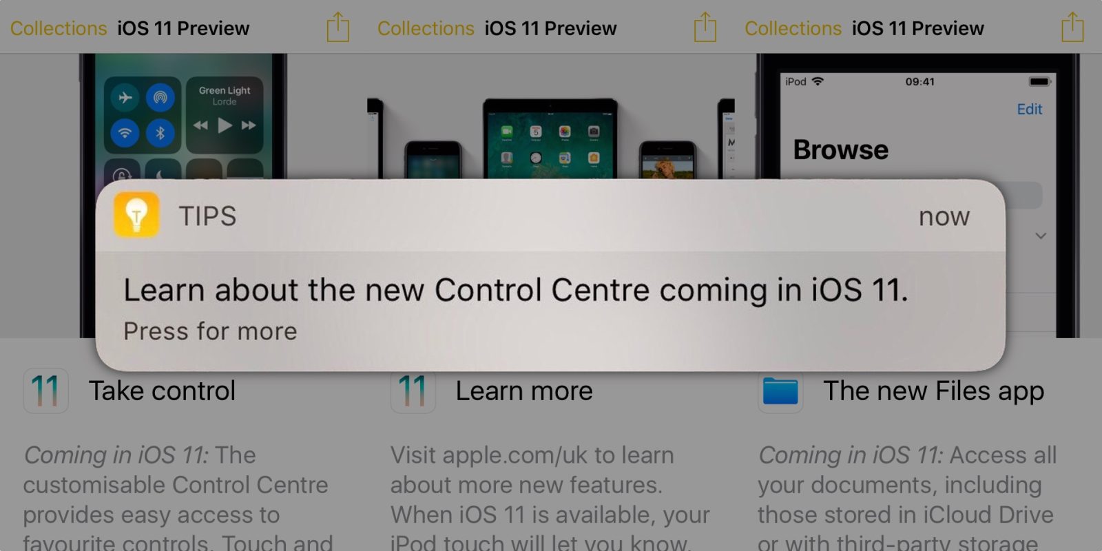 Apple Promoting Ios 11 Features To Ios 10 Users With Tips Alerts Ahead Of September Iphone Event 9to5mac