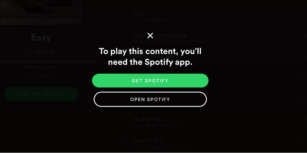 Spotify's web player no longer works on Safari on the Mac due to