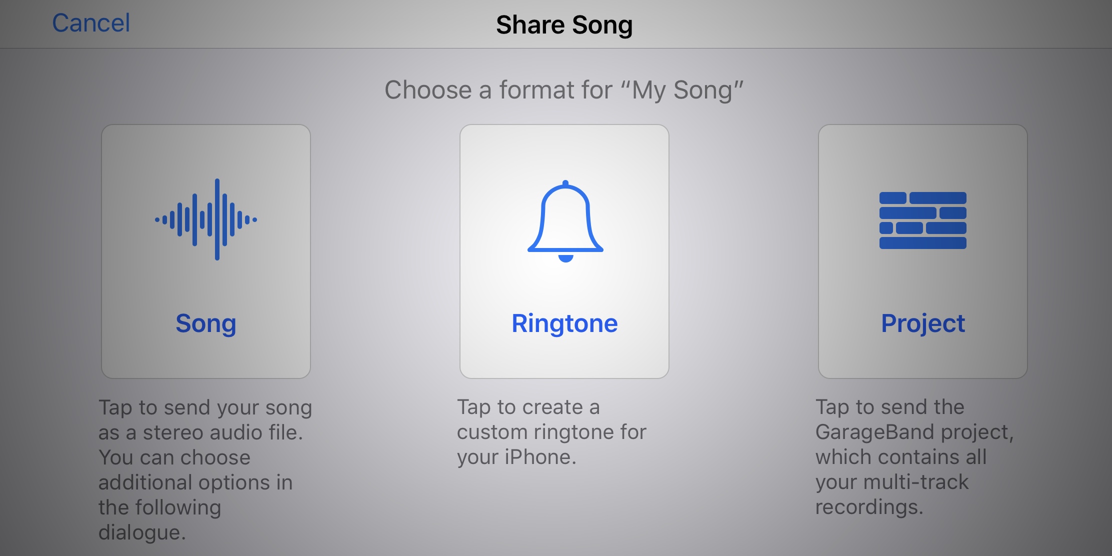 save a song on garageband iphone