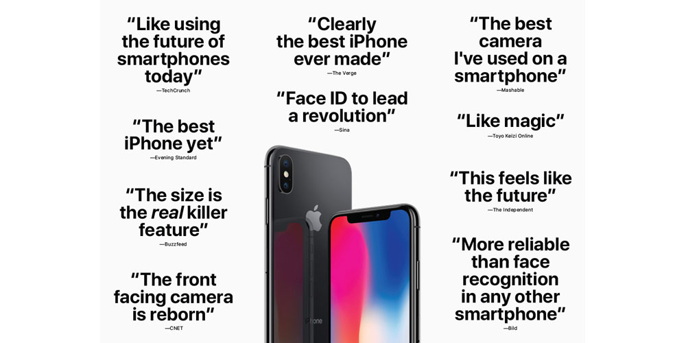 In Unusual Step Apple Touts Positive Comments From Early Iphone X