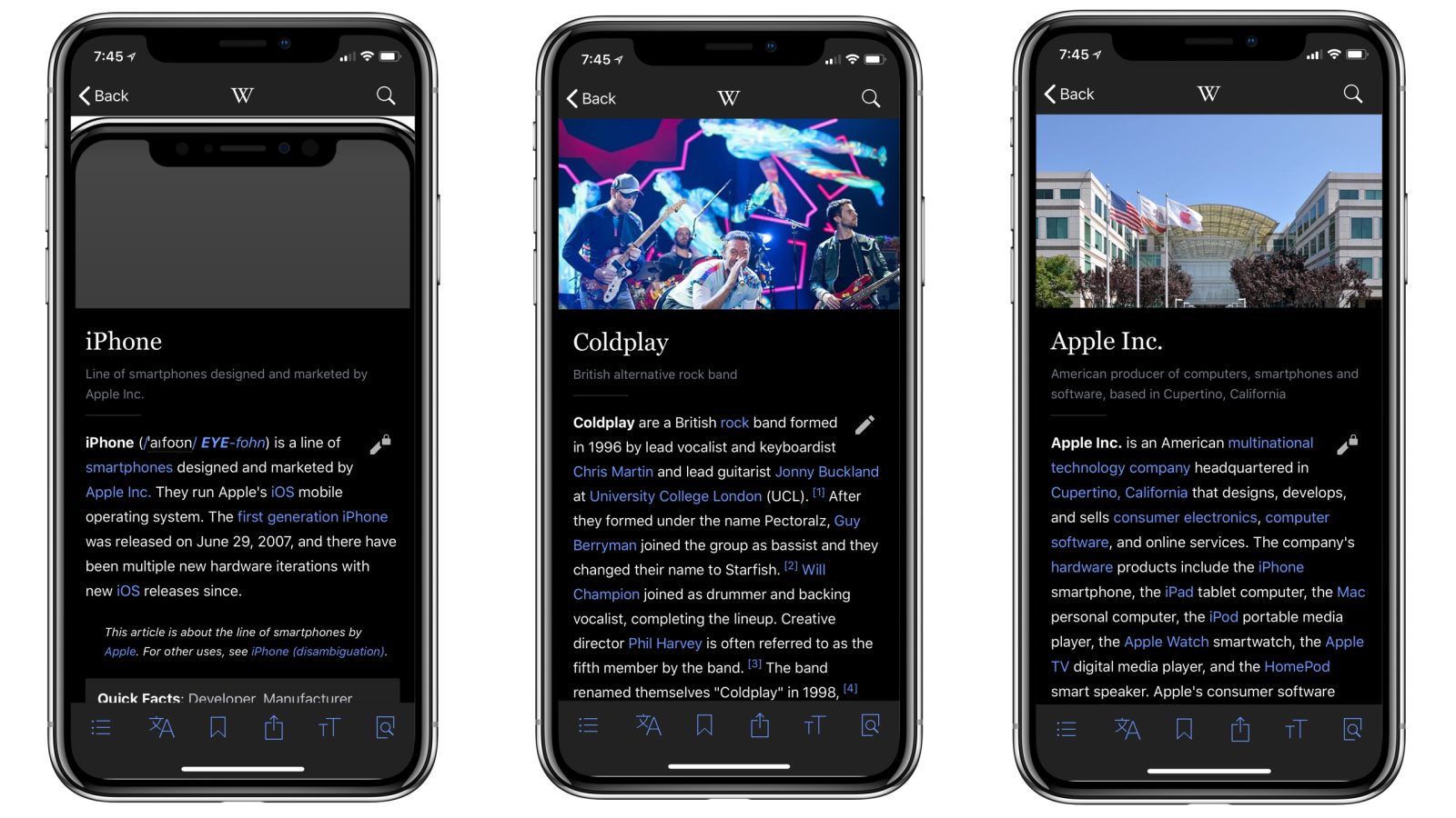 Wikipedia For Ios Adds New Black Mode For Iphone X S Oled Display
