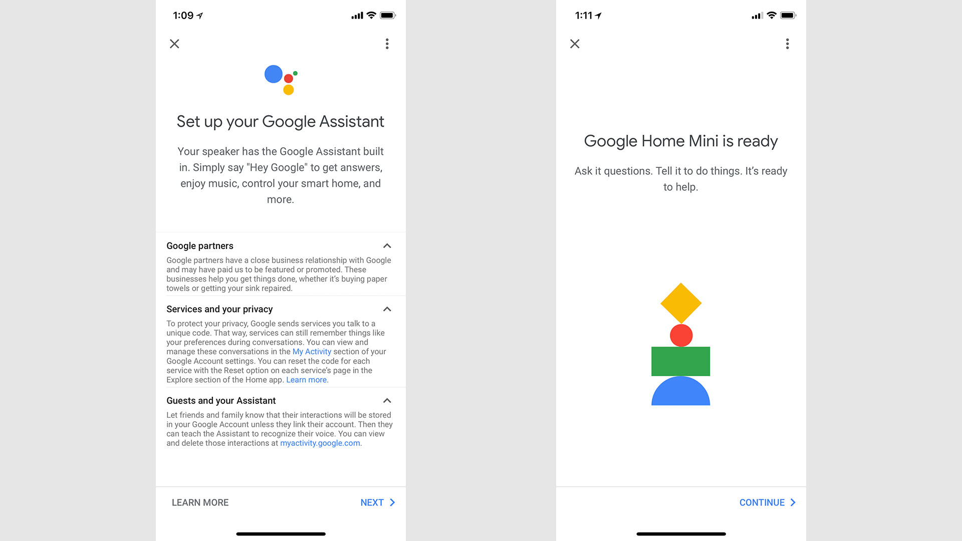 google home app for mini