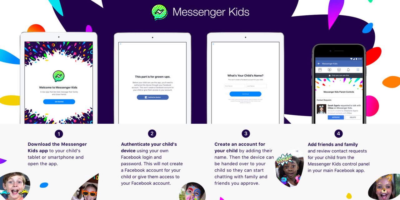 Facebook rolling out safe messaging app for kids, with contacts