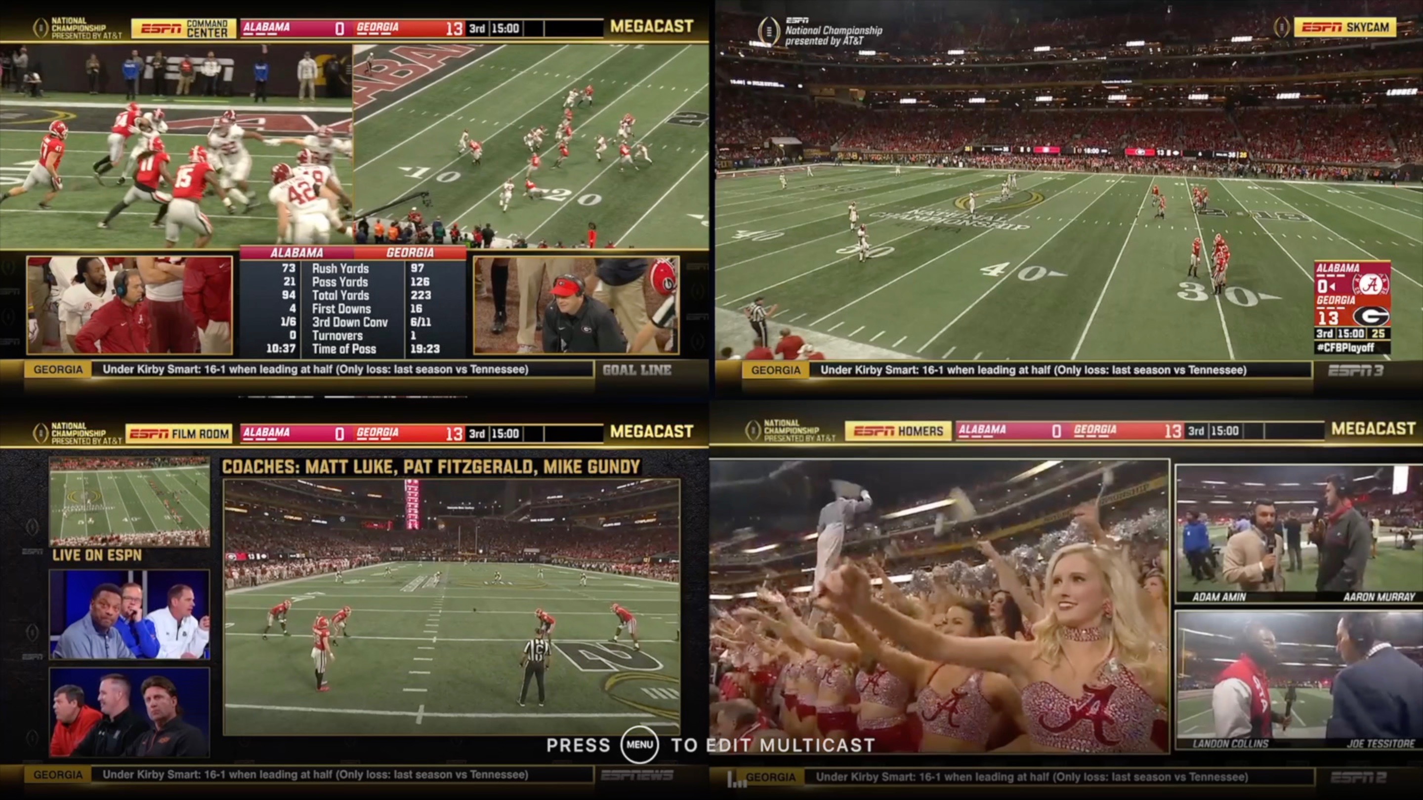 Hands-on ESPN MultiCast on Apple TV lets you view up to four live sports streams Video