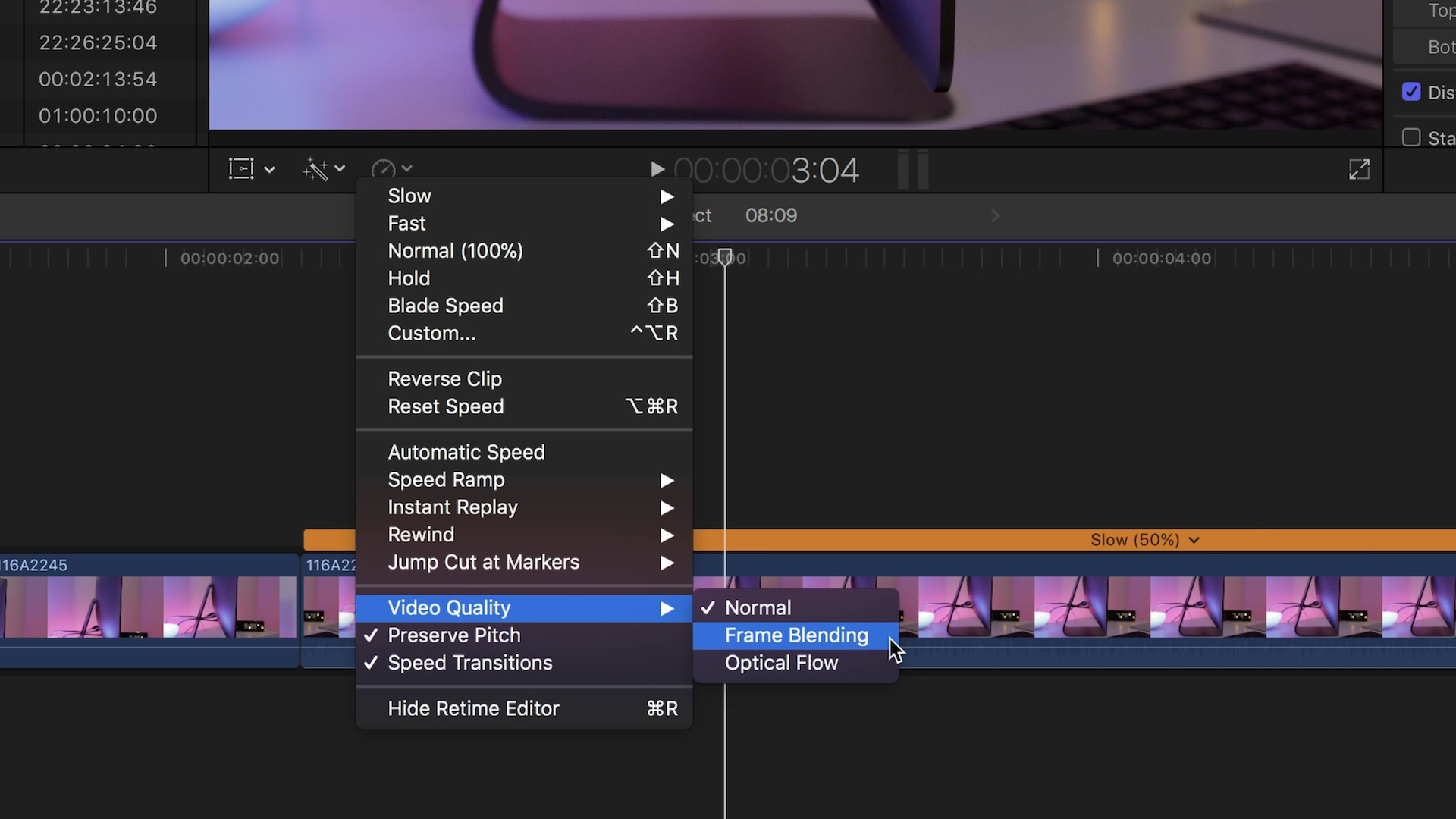 what is the best final cut pro x video noise reduction