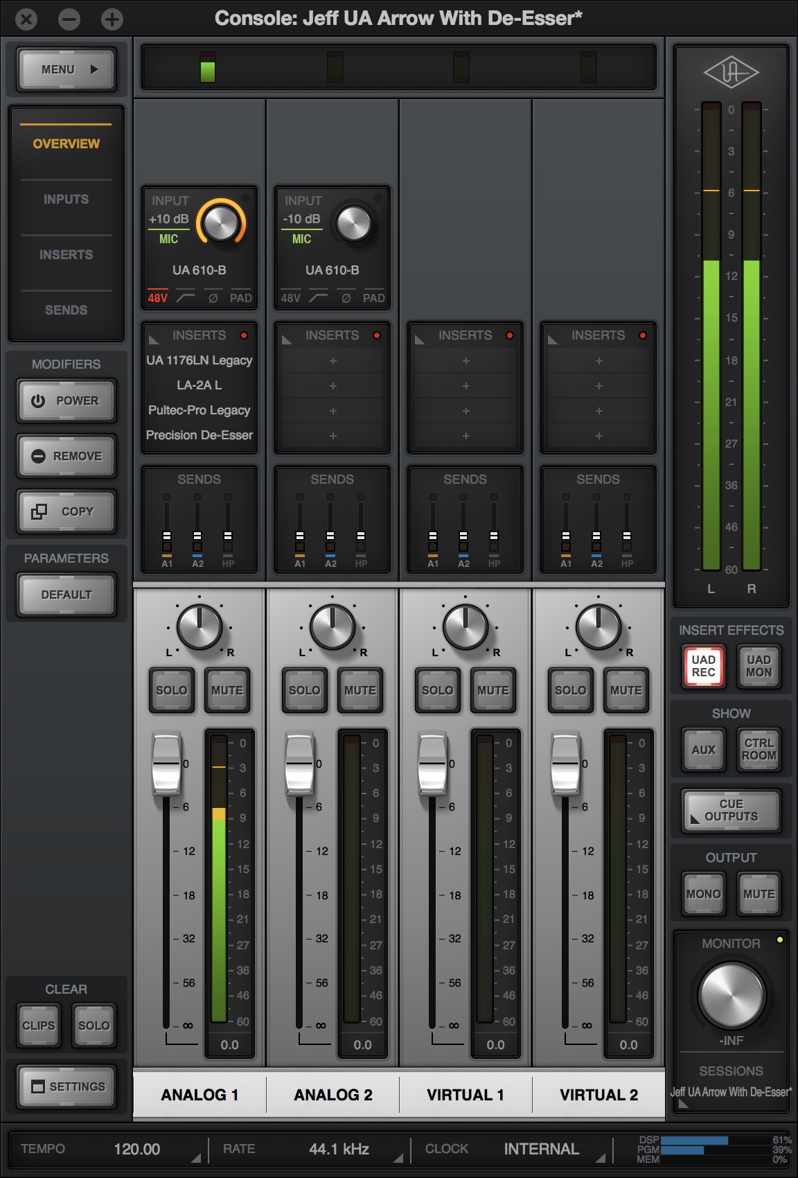 Universal Audio Instance Chart