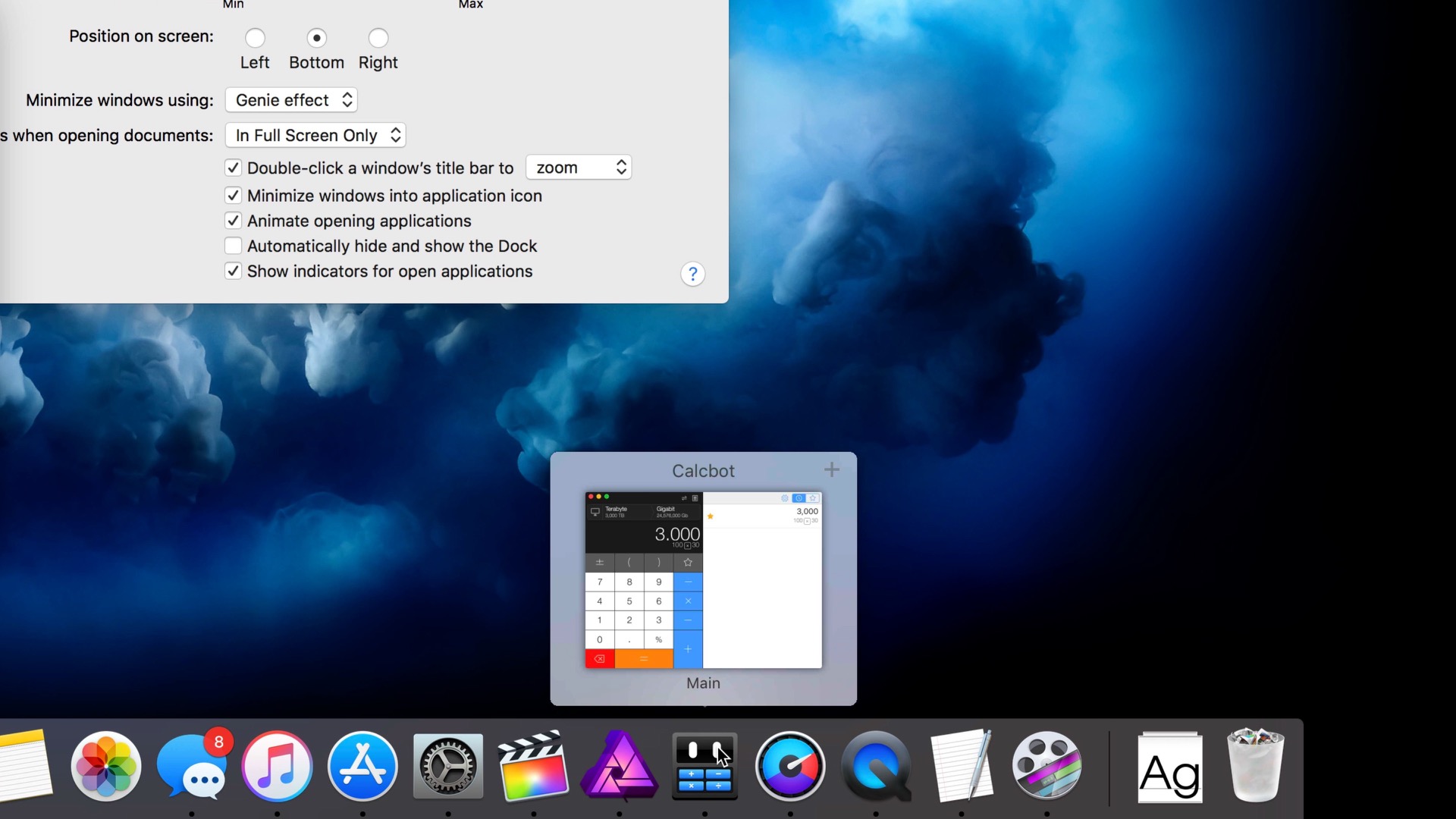 get rid of the app thing at the bottom of the desktop for a mac