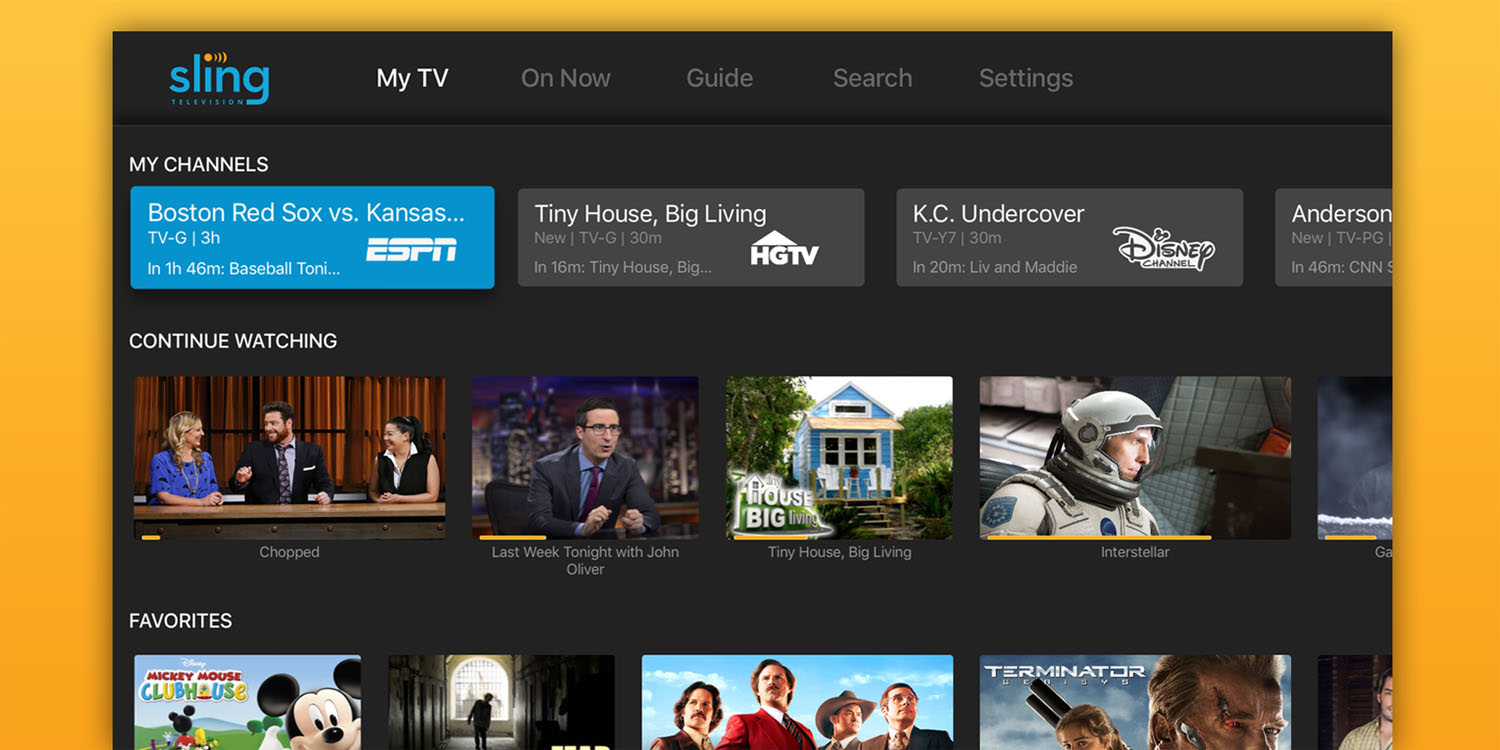 how to install sling tv on apple tv 4