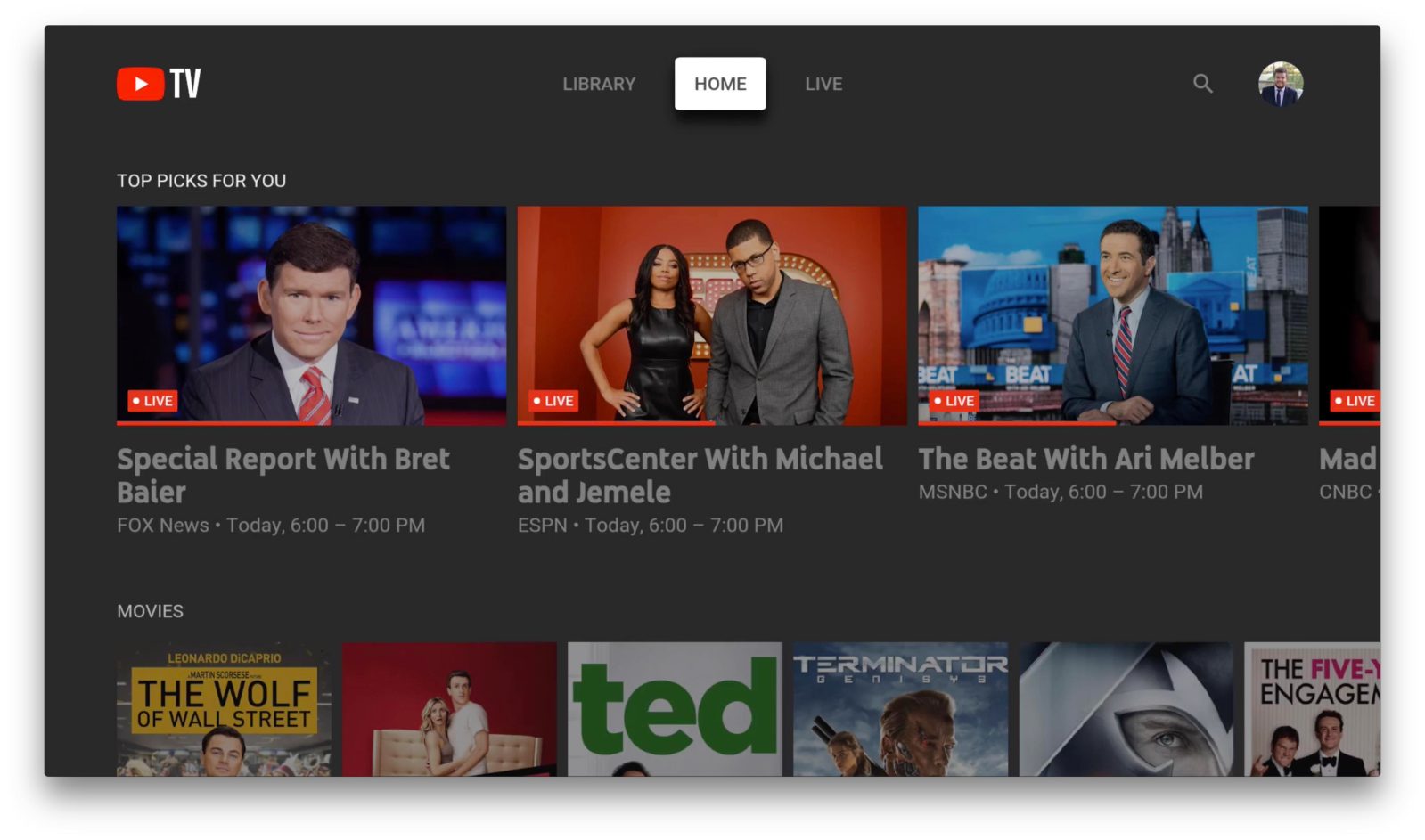 is youtube tv app available on apple tv