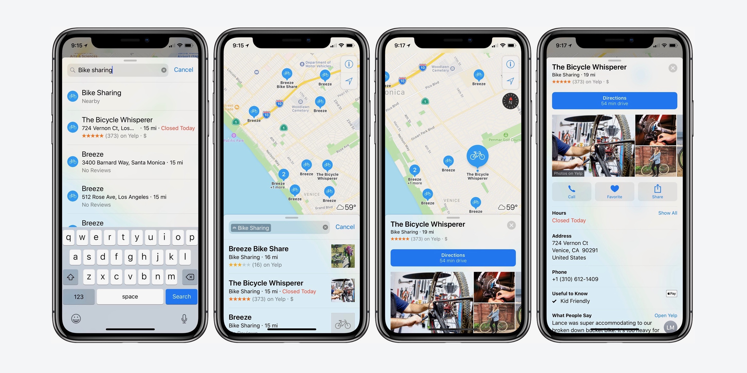 Google maps best sale bike iphone