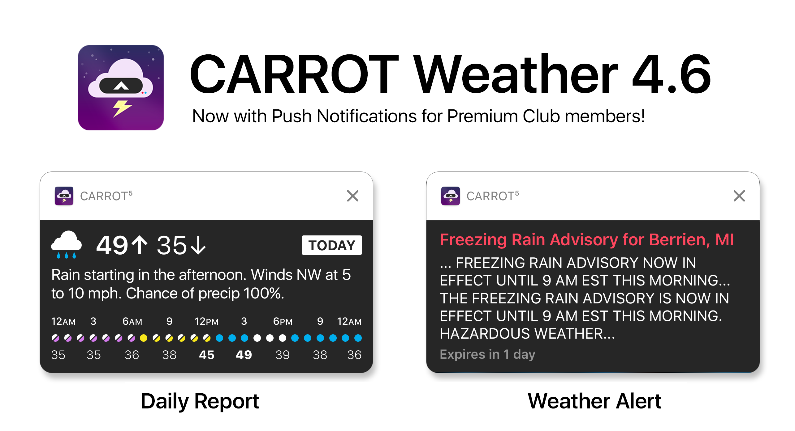 carrot weather app windows