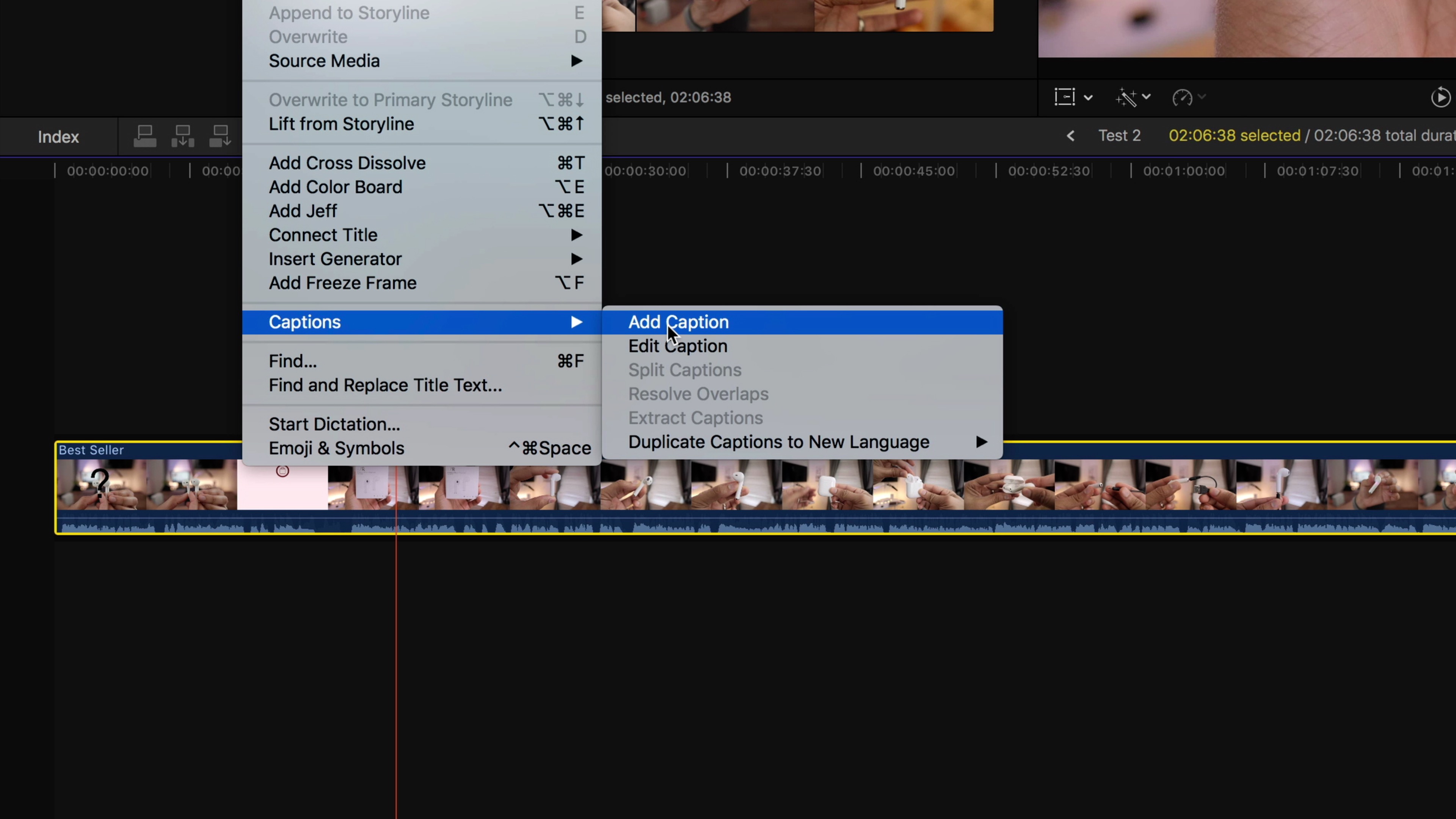 how to add subtitles to video in final cut pro x