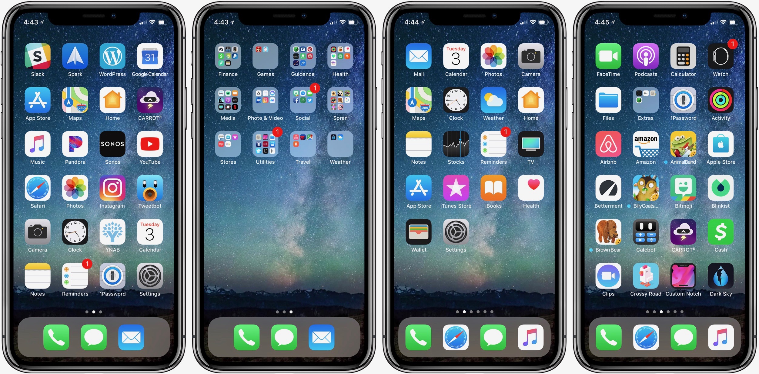 iphone home screen layout