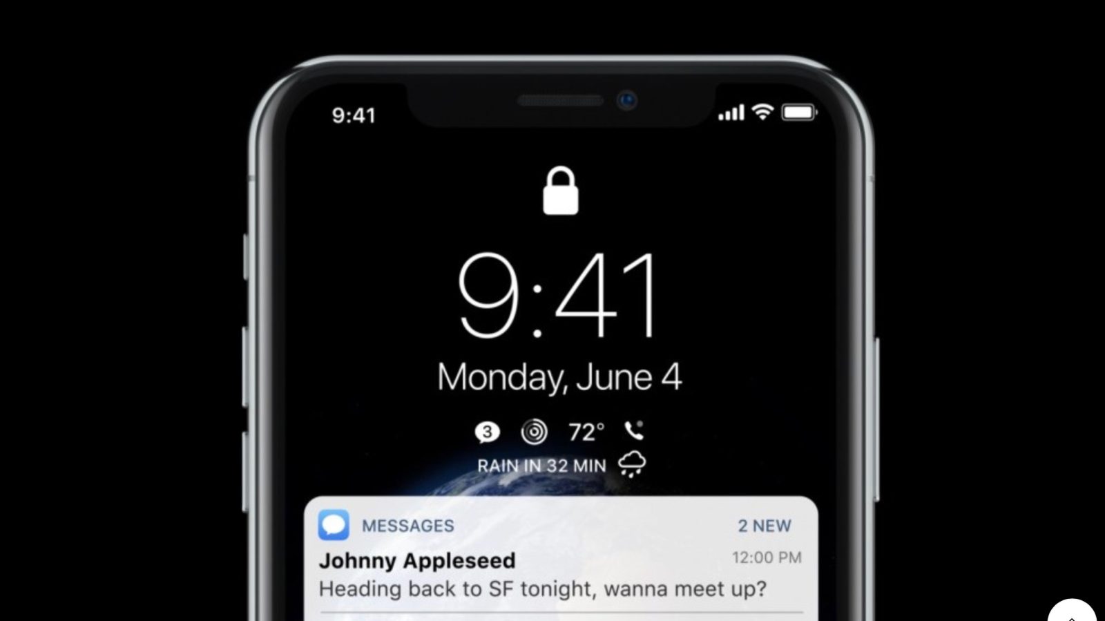 iOS 12 concept shows off always on display, Lock screen complications