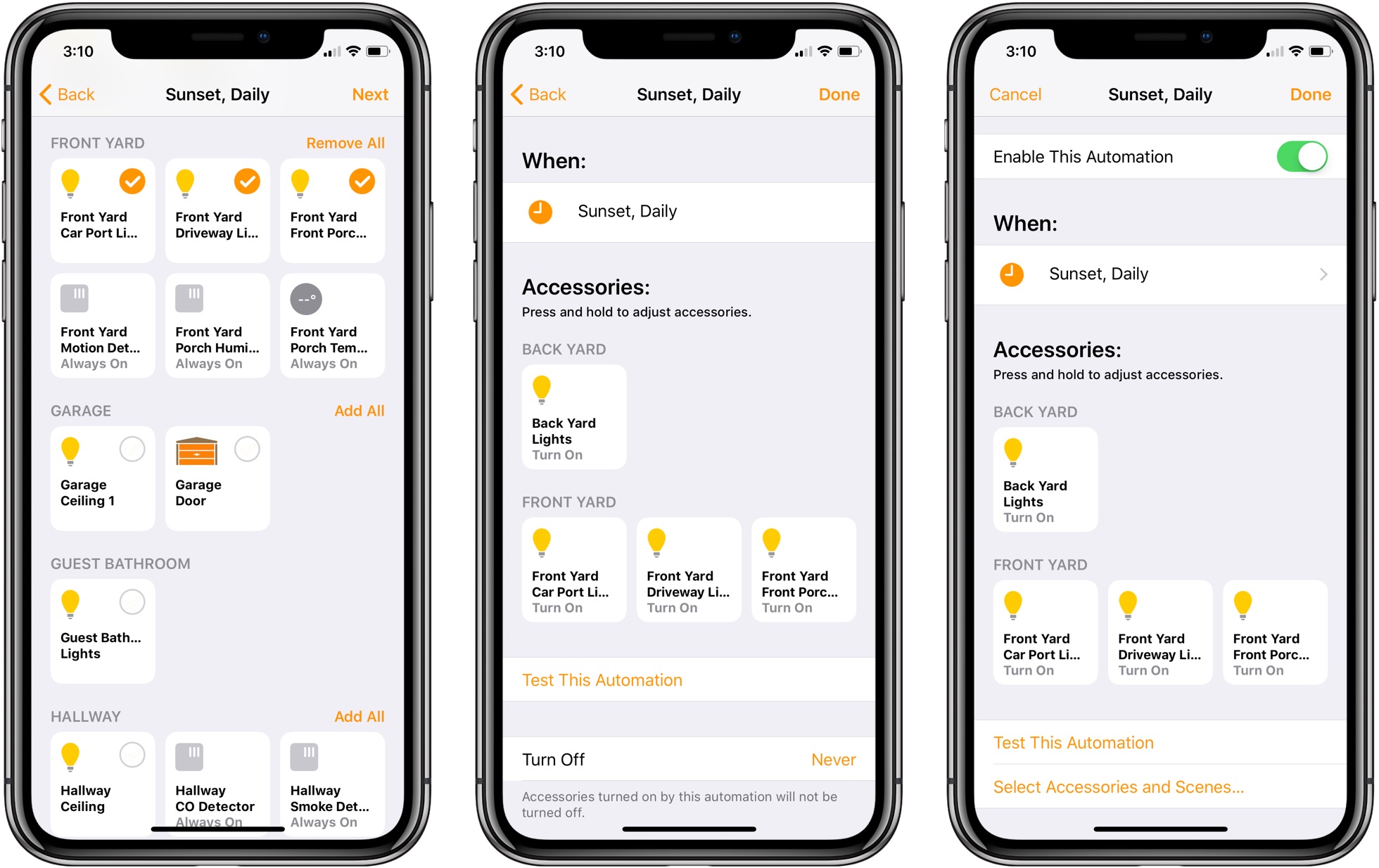 HomeKit Weekly Automating outdoor lights on and off based on sunset