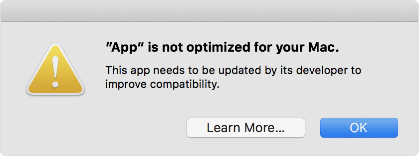 microsoft word is not optimized for your mac. this app needs to be updated