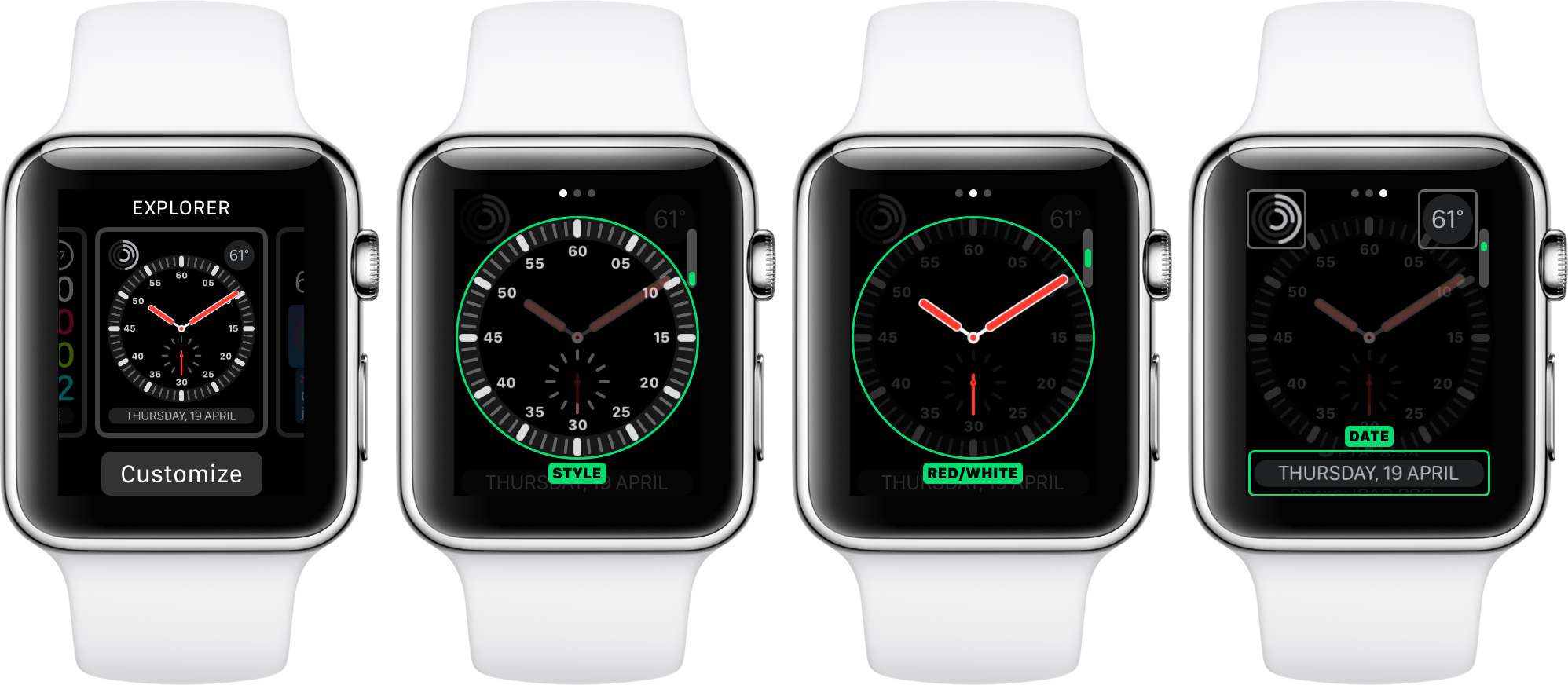 digital apple watch face
