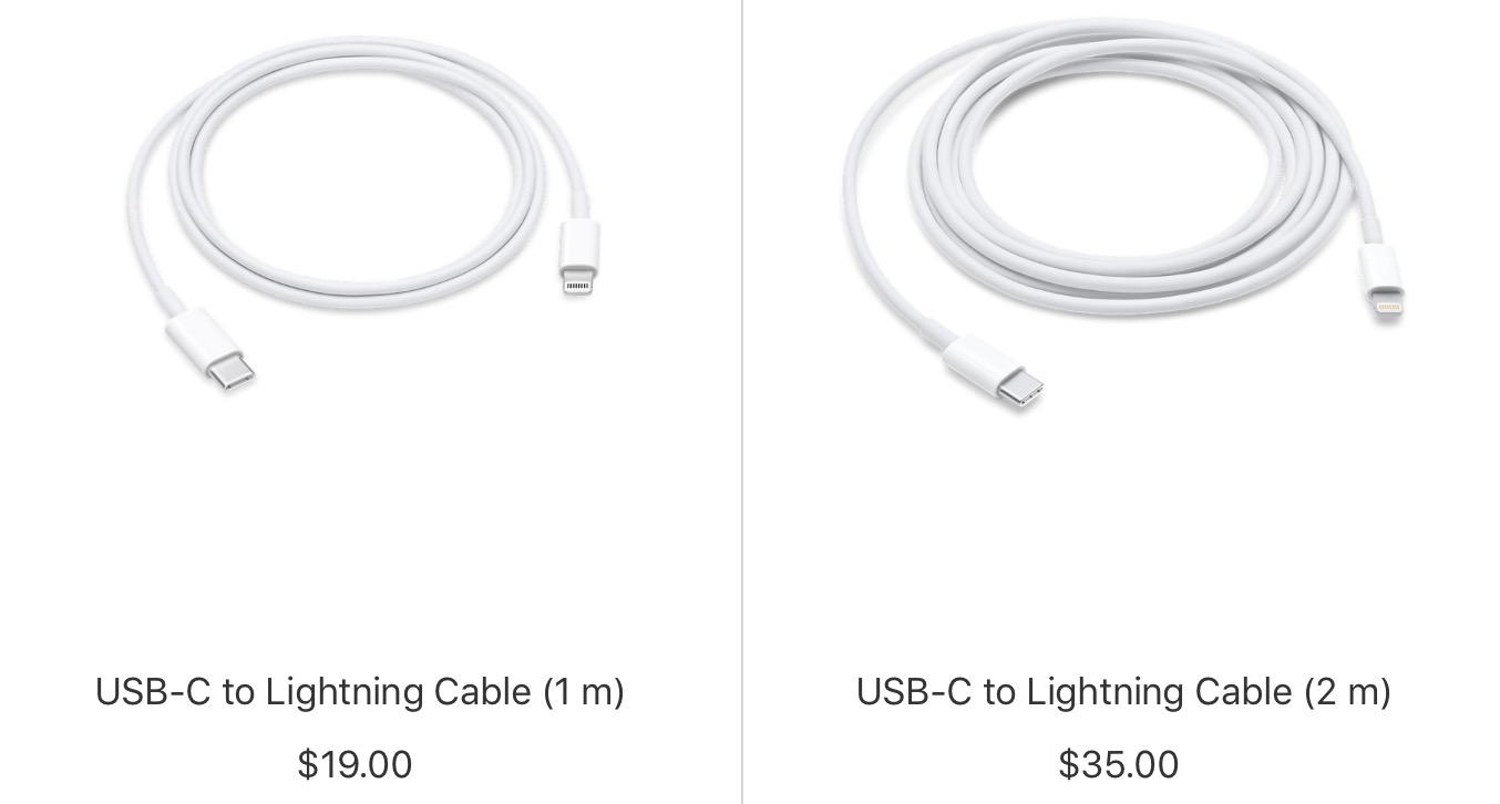 Cable USB C a Lightning Apple, 1 m