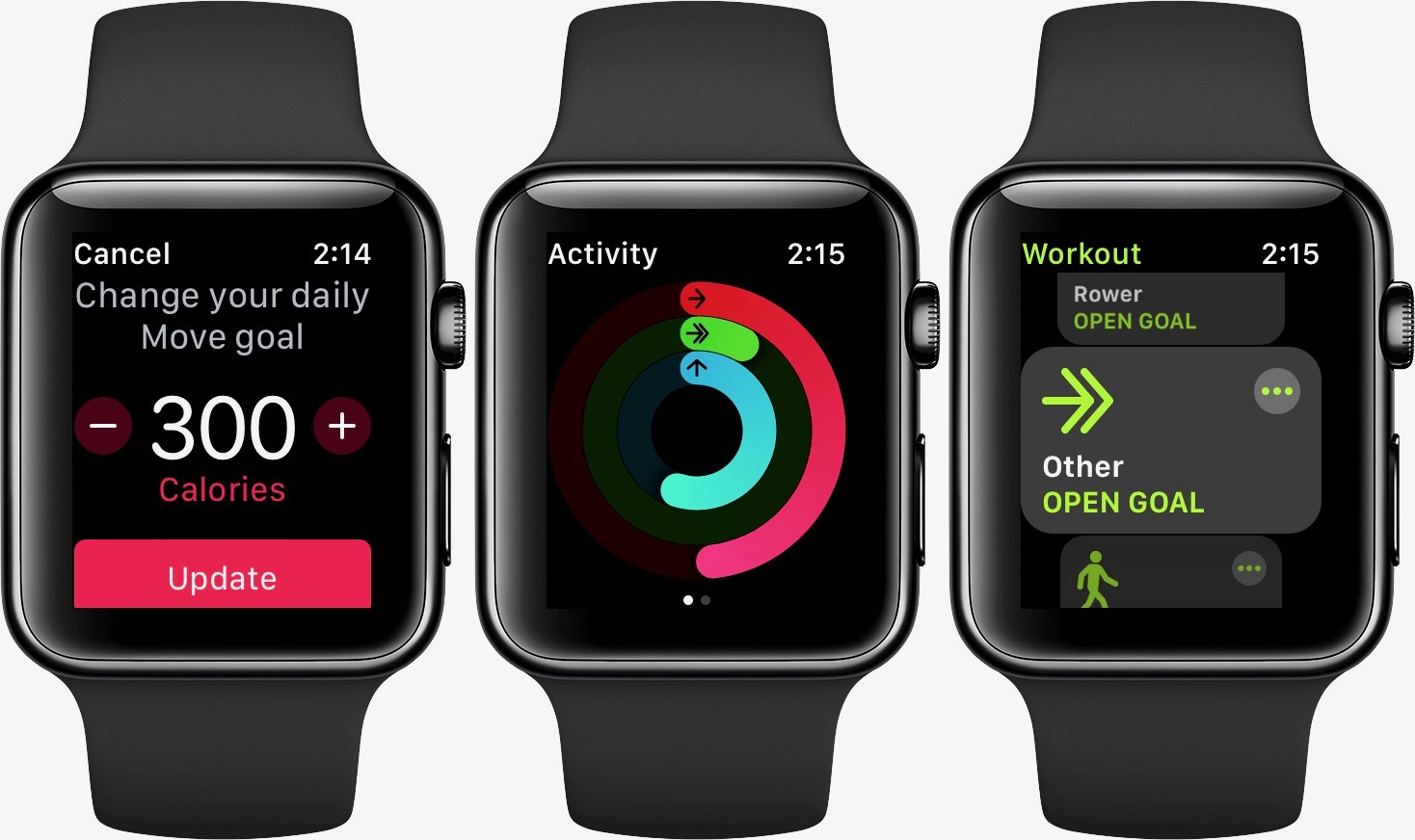 change my activity goals on apple watch