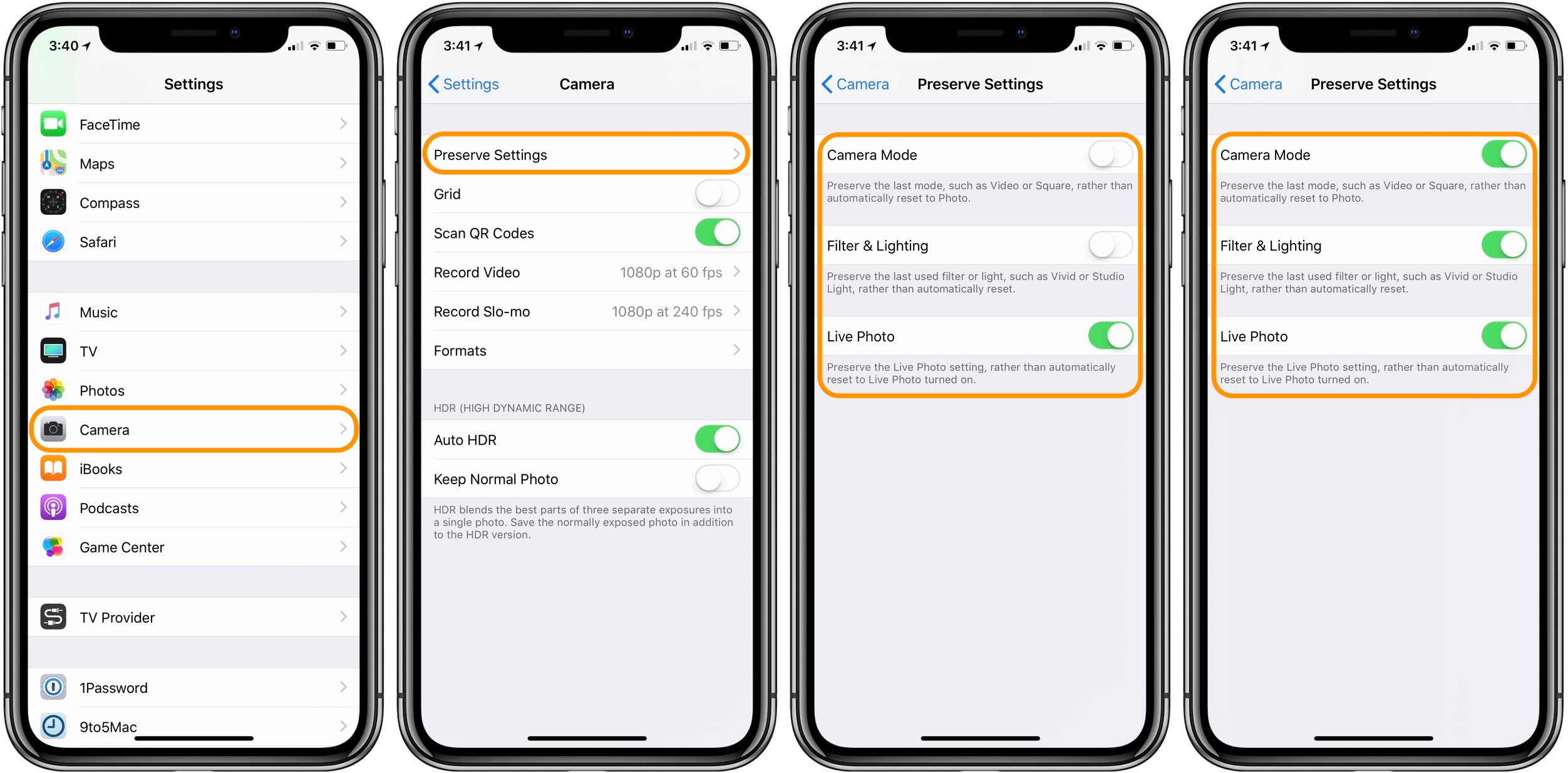 iphone 14 camera settings reset