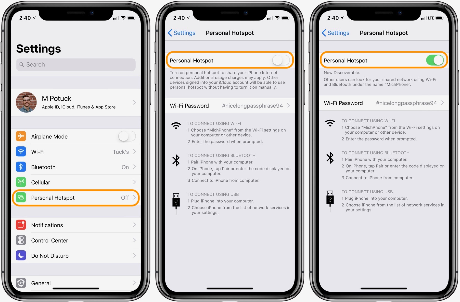 iphone 8 hotspot 2.4ghz or 5ghz