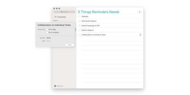 Apple's Reminders app needs five additional features to be a true task ...